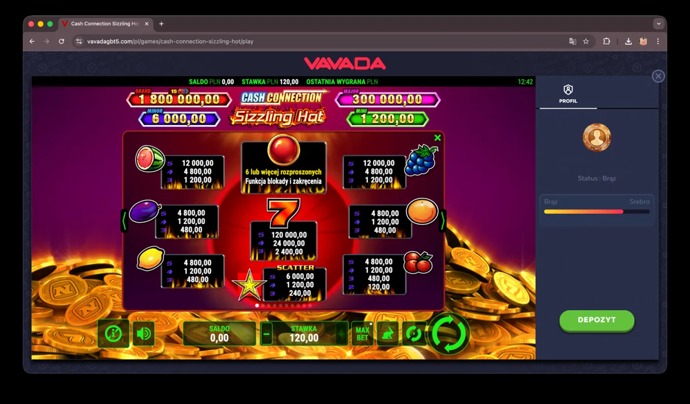 sizzling hot deluxe demo za darmo online